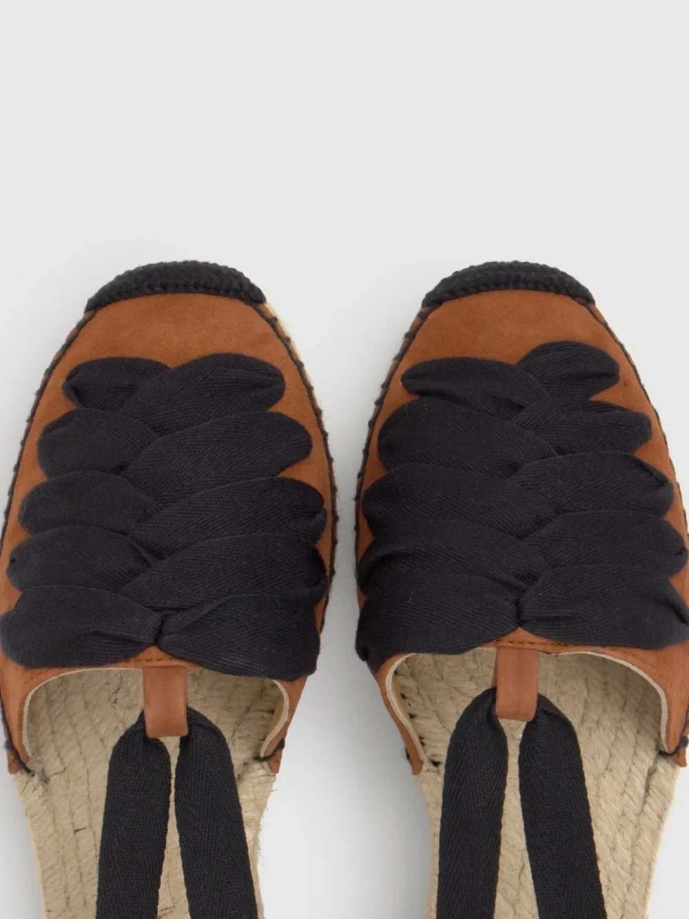 Castaner: Kiva espadrille flats in suede with ribbon closure Size 7 NIB